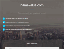 Tablet Screenshot of namevalue.com